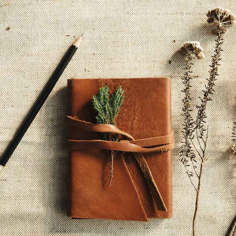 beautiful leather bound journal